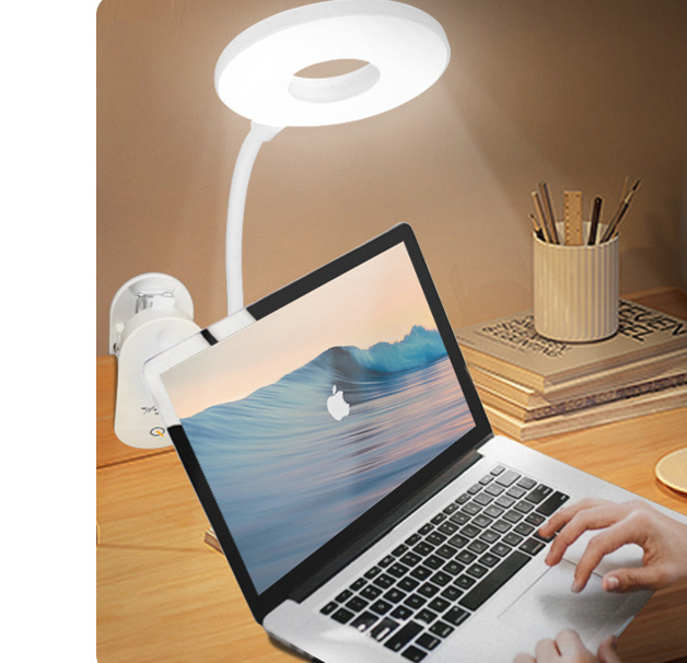 LED eye protection USB charging desk lamp student learning bedroom bedside clip lamp table lamp