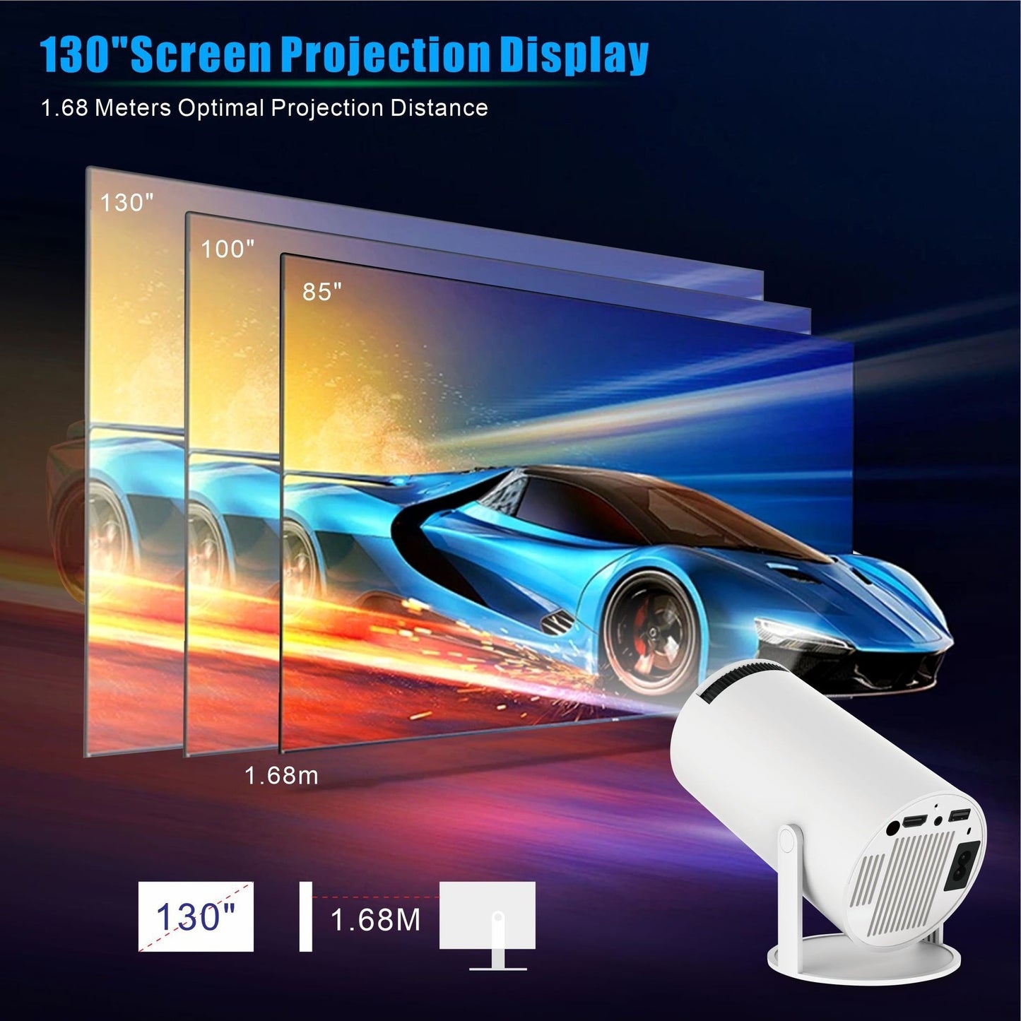 1....      HY300 Pro Projector Home Theater Entertainment Portable Small Projector