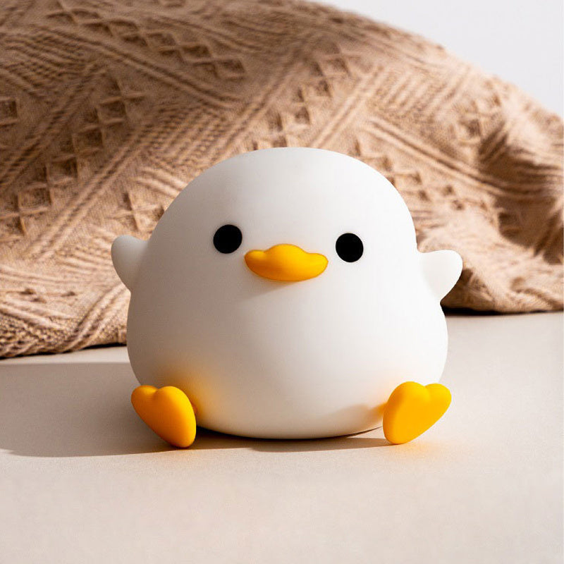 2.       Doudou Duck Silicone Alarm Lamp Ambience Light Bedroom Bedside Lamp Usb Charging With Sleeping Night Light