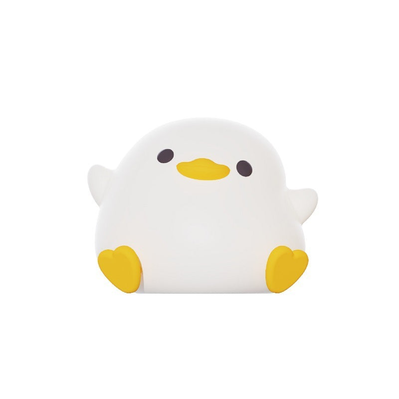 2.       Doudou Duck Silicone Alarm Lamp Ambience Light Bedroom Bedside Lamp Usb Charging With Sleeping Night Light