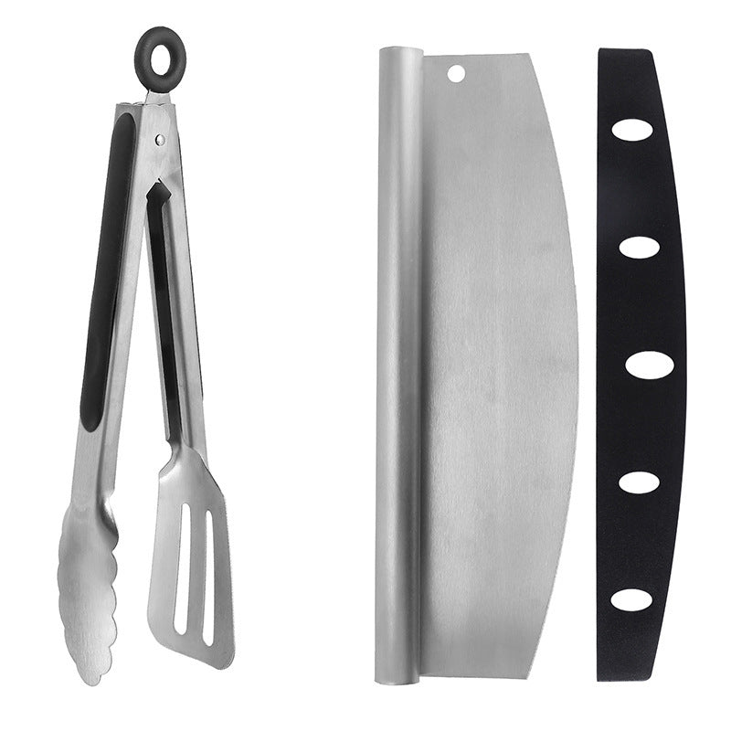 Folding Aluminum Pizza Shovel Combination Pizza Cutter Multifunctional Stainless Steel